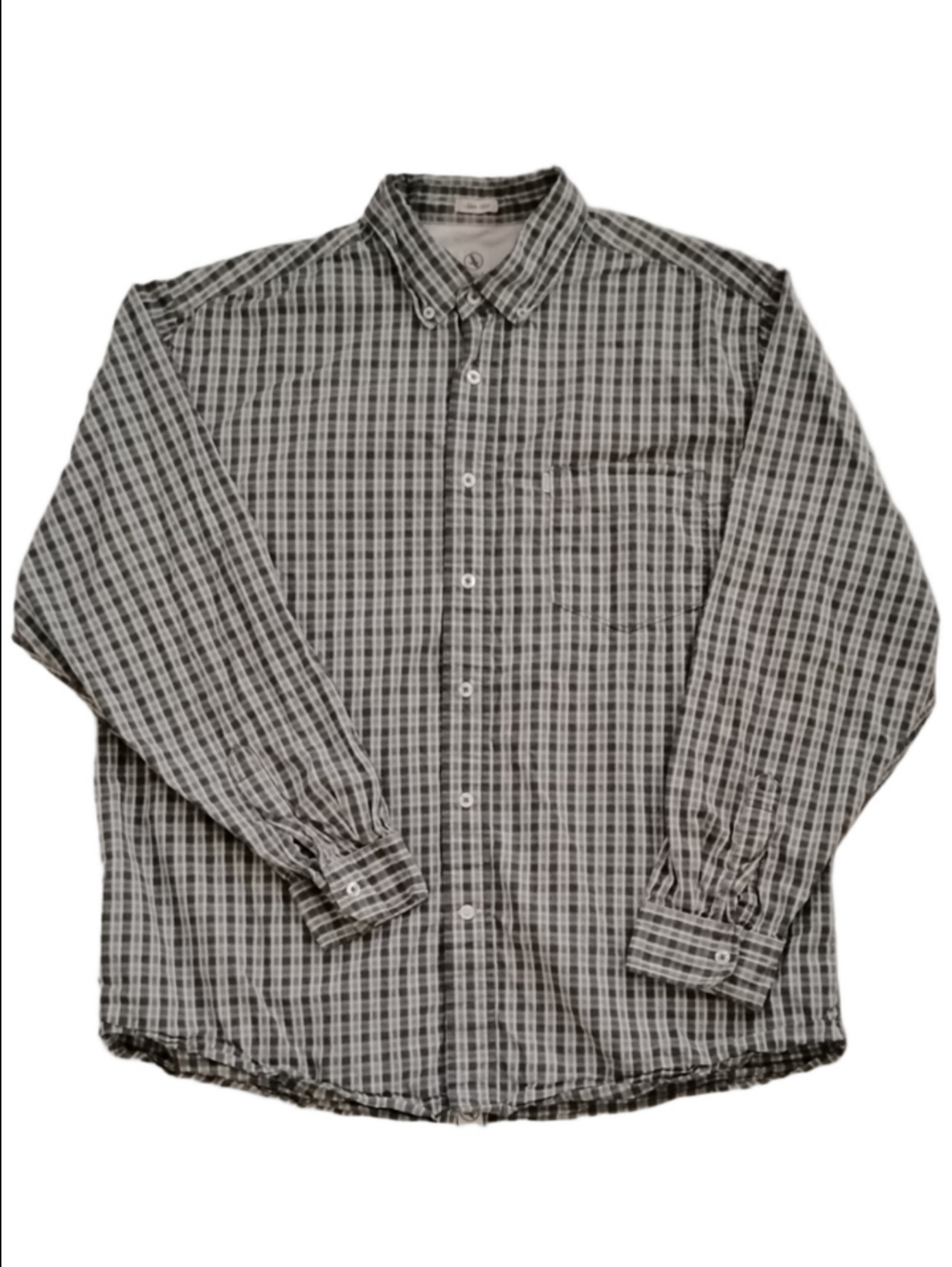 Aigle Green & White Plaid Long-Sleeve Button-Down Shirt